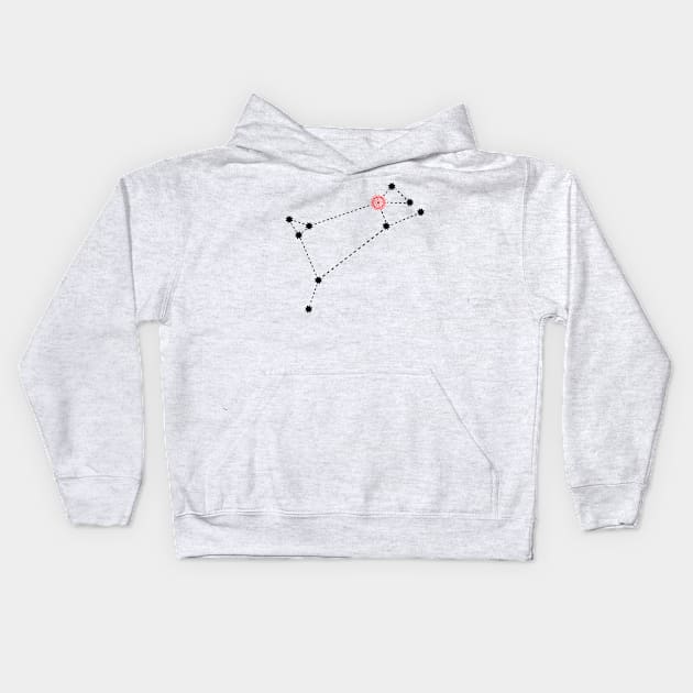 Ashvini Nakshatra Hindu Vedic Sidereal Astrology Constellation Kids Hoodie by EndlessDoodles